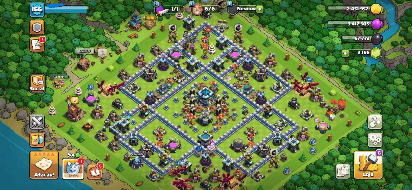 CONTAS CLASH ROYALE/CLASH OF CLANS VILAS UPADAS, VILAS ECOLOGICAS