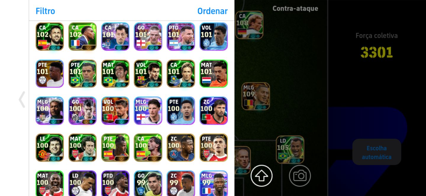 CONTA EFOOTBALL 3301 FULL RONALDINHO 107 ETOO 107