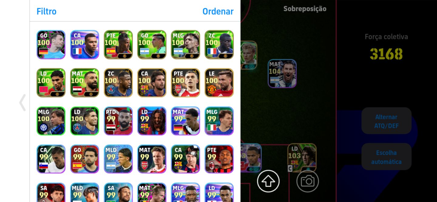 Conta de efootball com força 3168