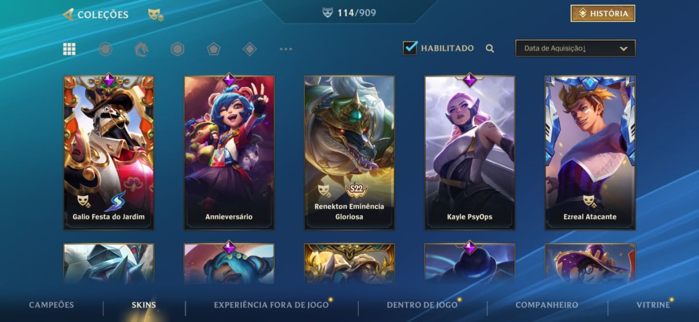Conta Wild Rift - 115 skins - Diamante - todos os campeões