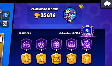 Conta Brawll Stars com as melhores skins