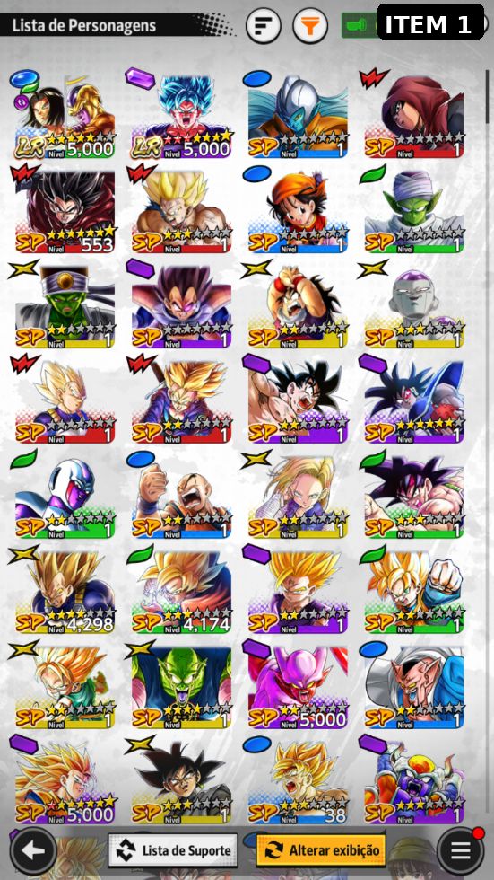 Contas Dragon Ball Legends com Ultras, LEGENDS, LFs... (Android E IOS)