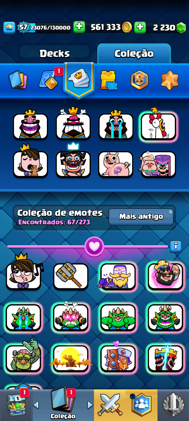 CONTA CLASH ROYALE, 11500K DE TROFÉU, BOAS CARTAS LEVEL 15/16