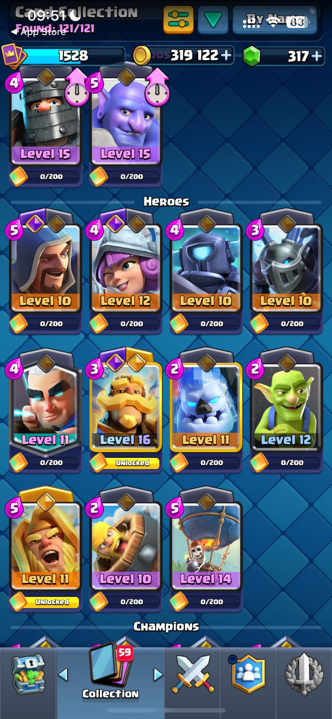 CONTA CLASH ROYALE GEMADA, 18 EVO 3 HERÓIS, (1 VC PODE ESCOLHER)