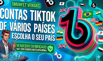 CONTA TIKTOK VÁRIOS PAÍSES