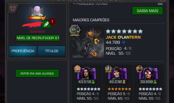 Conta de mtc ( Marvel torneio de campeões)