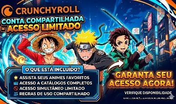 30 DIAS CRUNCHYROLL MEGA FAN (CONTA COMPARTILHADA PROMOÇÃO)