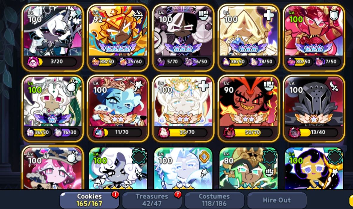 Cookie run kingdom acc(almost ALL cookies and limites caracteres)