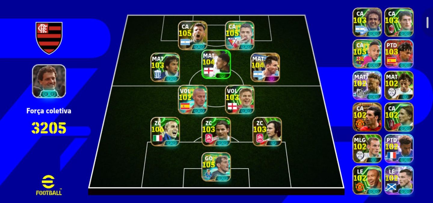 Conta EFOOTBALL com muitos itens Full acesso,vários jogadores junto com messi