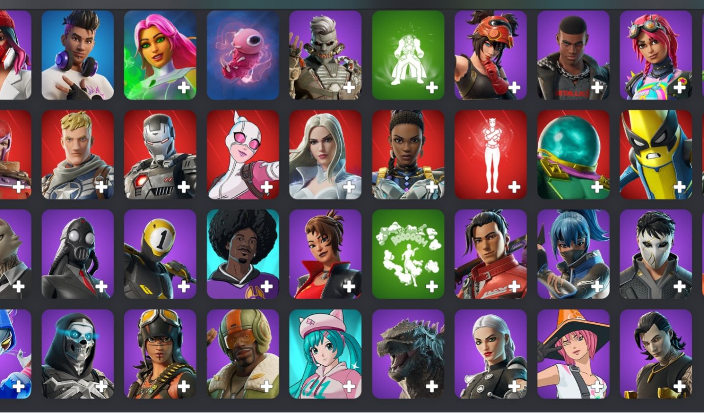 CONTA FORTNITE DE 2024/2025 COM 4 PASSES, CERCA DE 430 SKINS