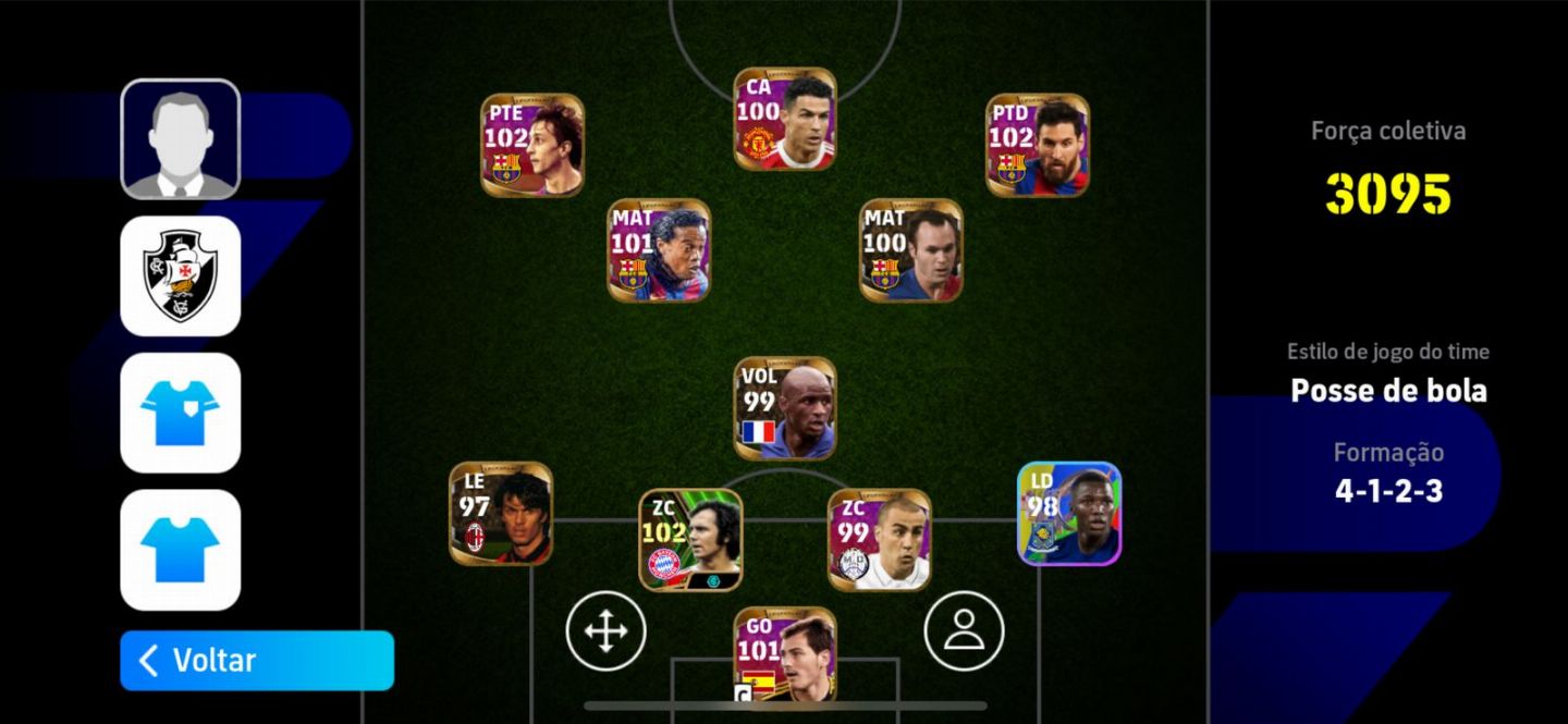 CONTA EFOOTBALL MUITO ANTIGA COM RONALDINHO