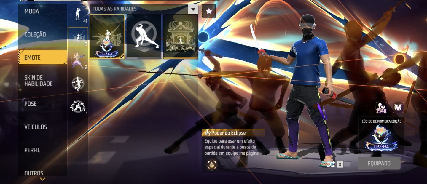 Conta Free Fire level 55
