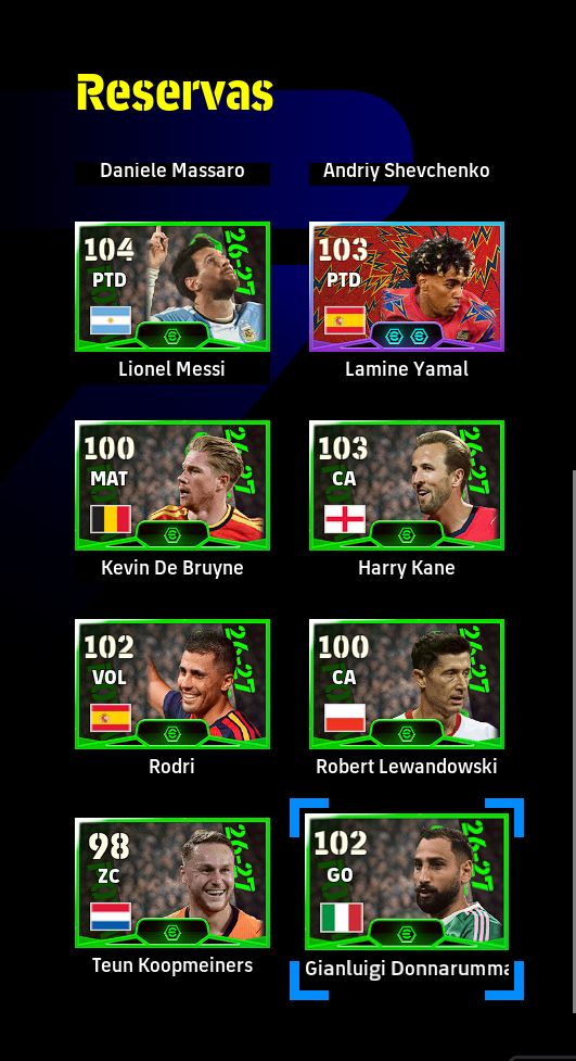 Conta Efootbal Xbox/pc - (NOVO GULLIT 107) FULL ACESSO!!!