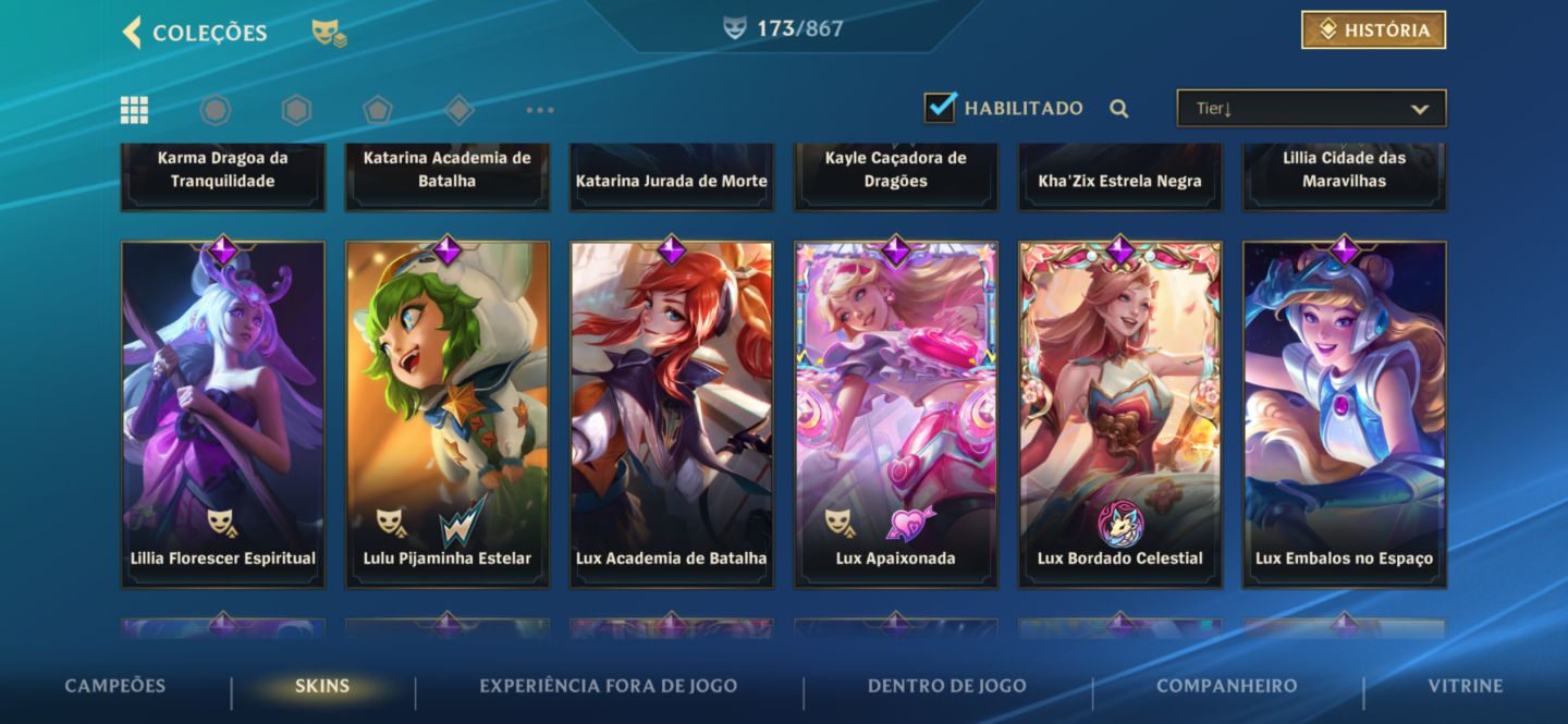 CONTA WILD RIFT COM SKIN PRESTÍGIO E CROMAS MÍTICOS + 180 SKIN TOTAIS