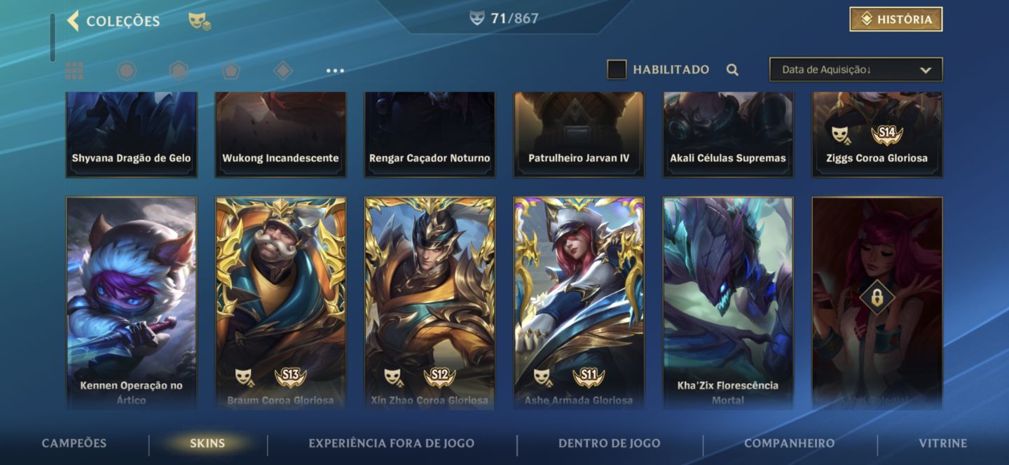 CONTA DE WILD COM LENDA E MONARCA