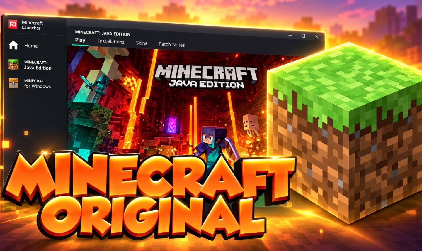 Minecraft Original Java + Bedrock | Full Acesso | Altere E-mail e Senha