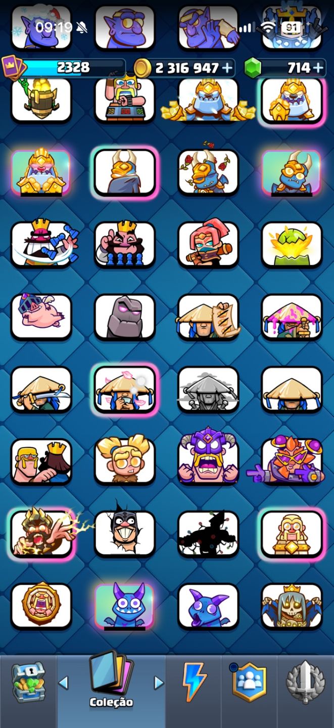 CLASH ROYALE | CONTA FULL MAX 16 | 123/123 CARTAS | 43/43 EVOLUÇÕES | 172 EMOTES