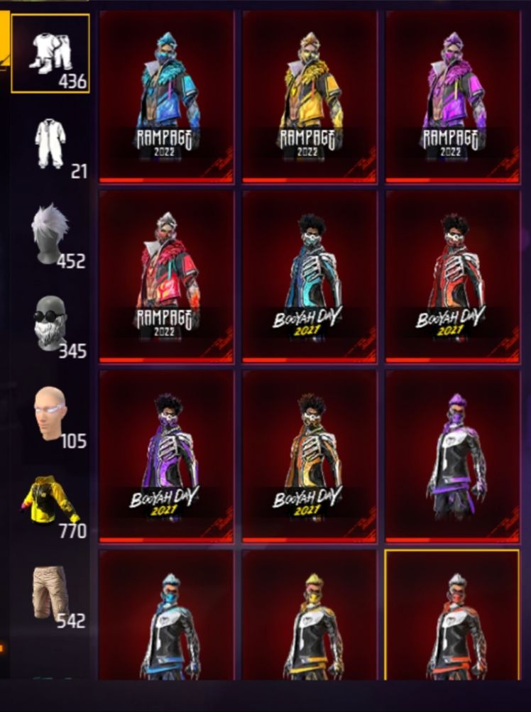 CONTAS FREE FIRE ANTIGA COM 4 ARMAS EVOLUTIVA+ 5 PUNHO+770 PEITORAL+SOMBRA ROXA