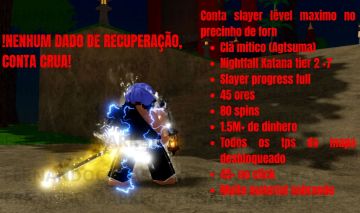 [Slayers 2, Project Slayer 2] Conta Level Max com Clã Mítico Agtsuma+ Nightfall