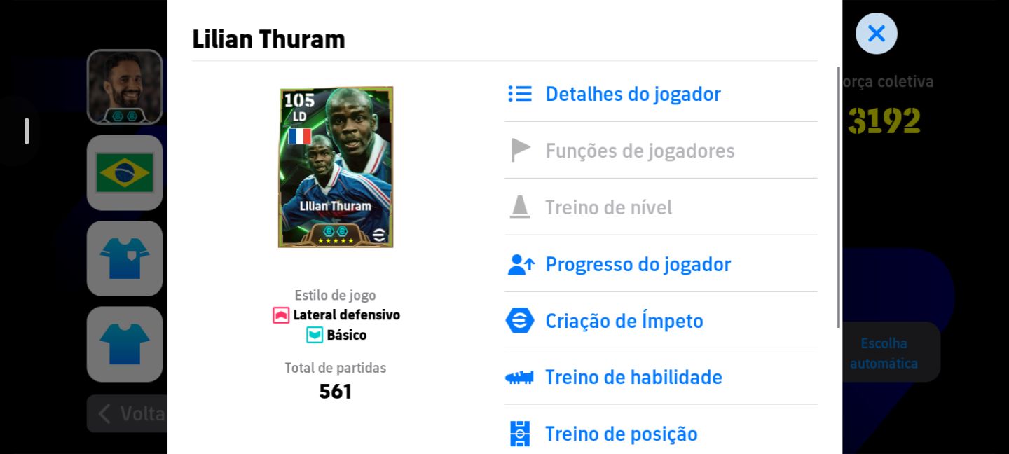 CONTA EFOOTBALL | 3192 FORÇA COLETIVA | Roberto Carlos, Neymar Jr