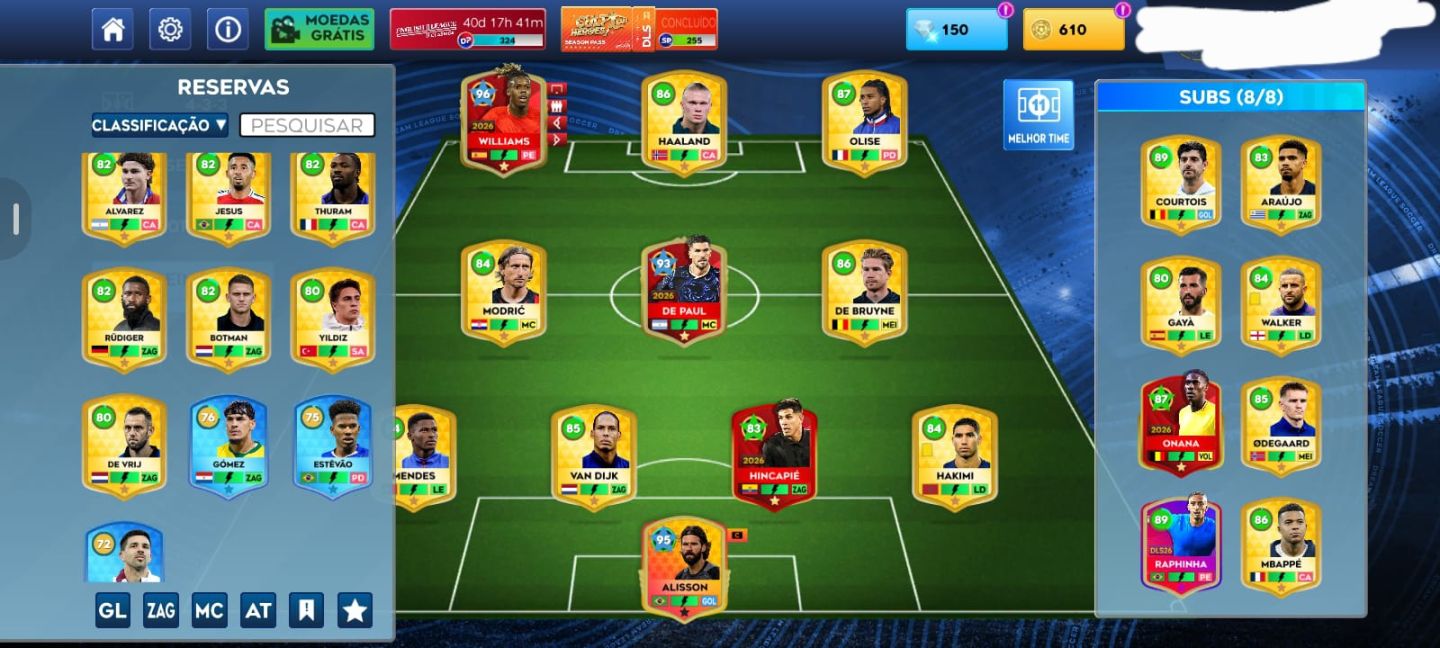 Conta de dls top com messi cr7 mbappediamante