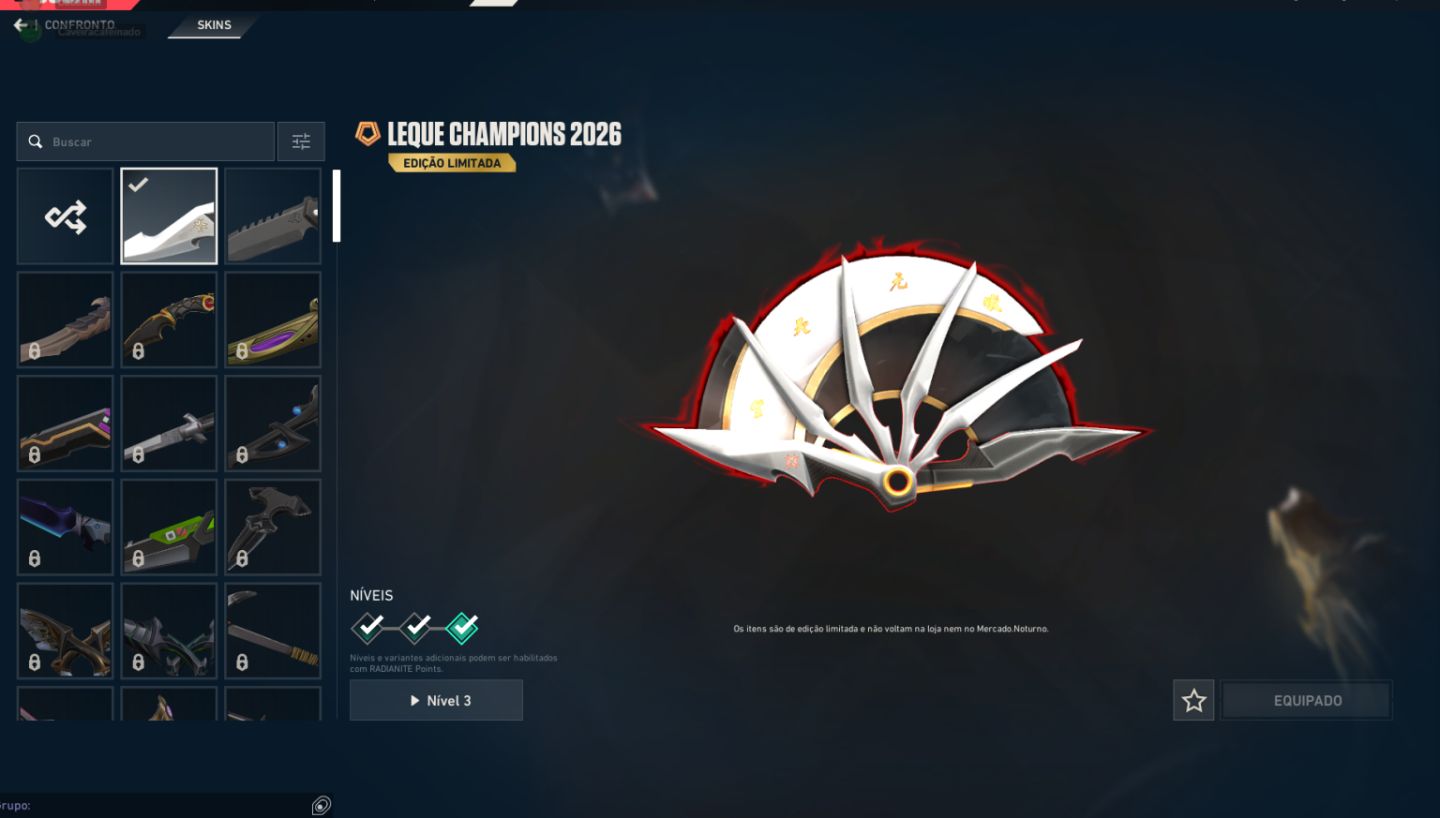 Conta Valorant Com Leque Champions 2026 + Phantom Aykashi + Vandal Sublime e +