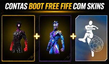CONTA BOOT DE FREE FIRE COM SKINS TOP