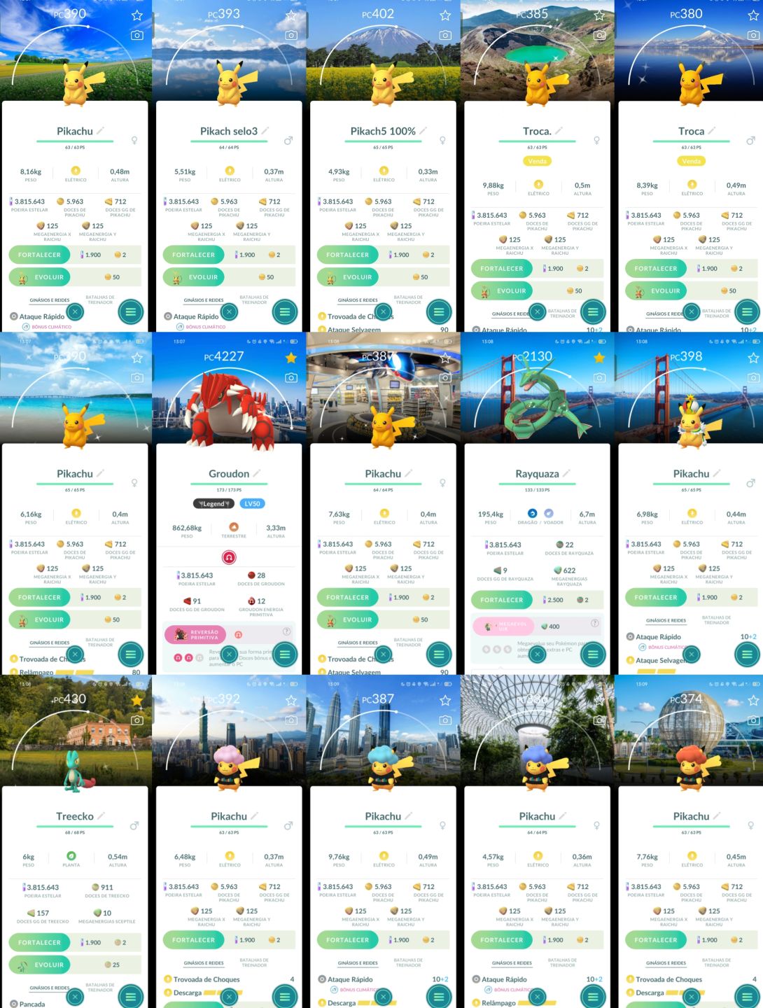 CONTA POKEGO - LVL 72 - ANO 2020 - 638 BRILHANTES - 100 MEGA EVOLUÇÕES