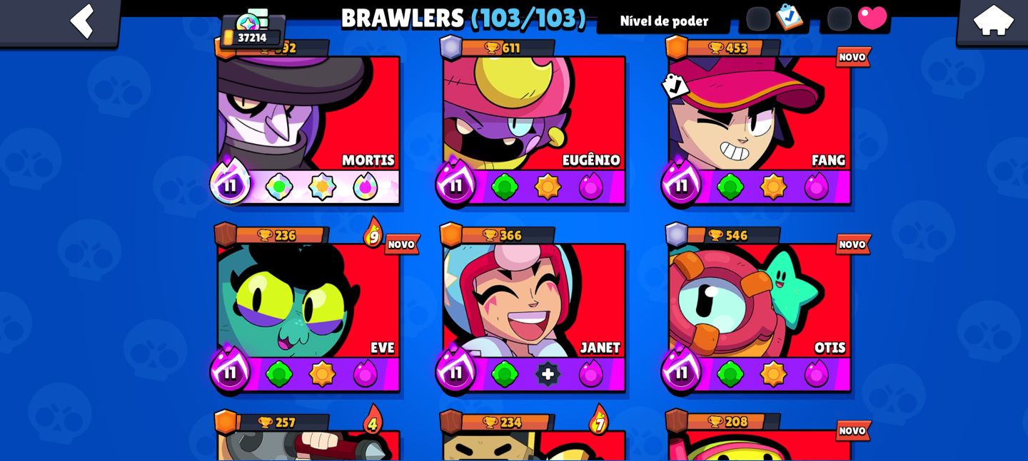 CONTA BRAWL STARS COM SHELLY ESTELAR