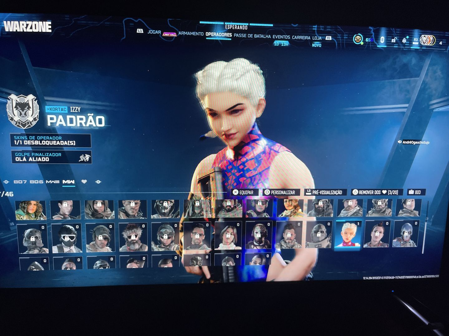 Conta de call of duty com várias skins e camuflagens