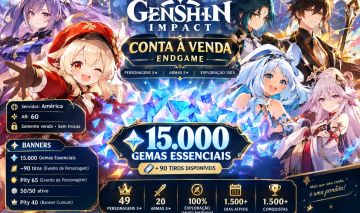 Genshin AR60 Conta criada desde o lançamento