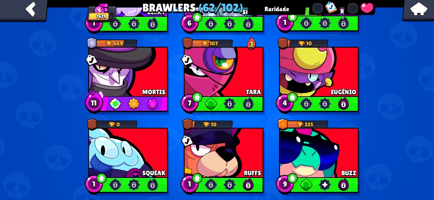 CONTA BRAWL STARS, SKINS LEGENDARIOD E ETC