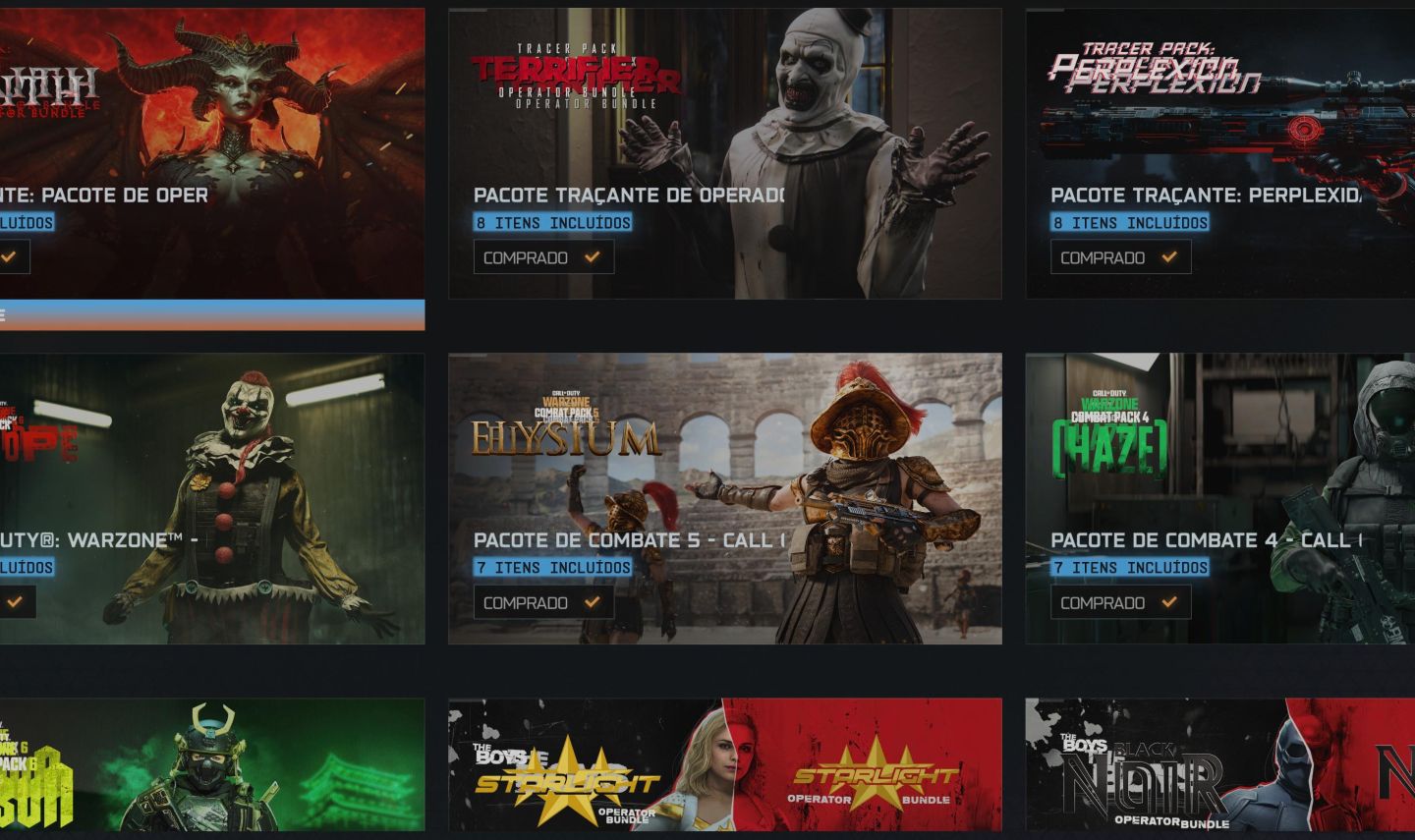 Conta com the boys, art o palhaço, snoop doog, blackecell e muito mais!