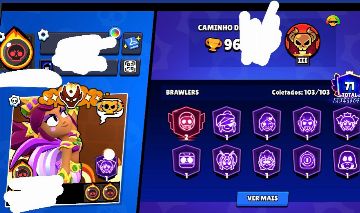 Conta Brawl Stars + Conta cv17 COC / 4 Mestre / Quase todos os brawler Full