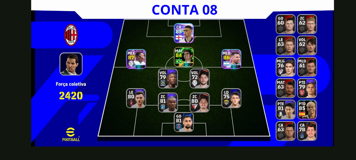 Contas Efootball Iniciais com Épicos/big Times Garantidos! Vol. 14