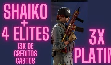 Shiako R6 Conta rainbow six R6 Shaiko + 4 elites - Rainbow Six - Contas R6 - GGMAX