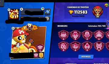 CONTA BRAWL STARS 112K TROFÉUS+CLASH ROYALE