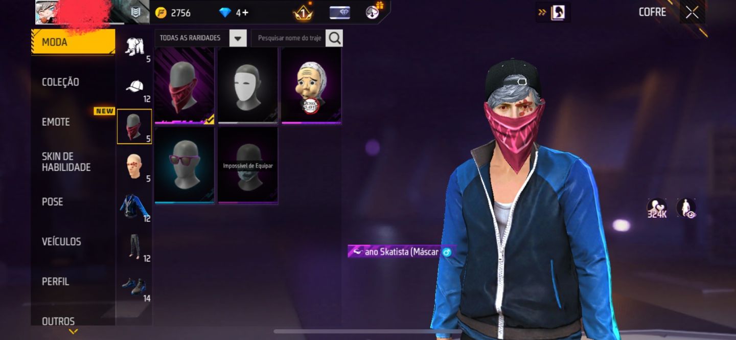 CONTA FREE FIRE DOZE SKORPION EVO,DUNK MASTER E ETC.