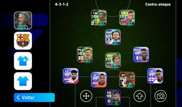 Conta eFootball Mobile Romário, James Maddison, Desailly e Edmilson