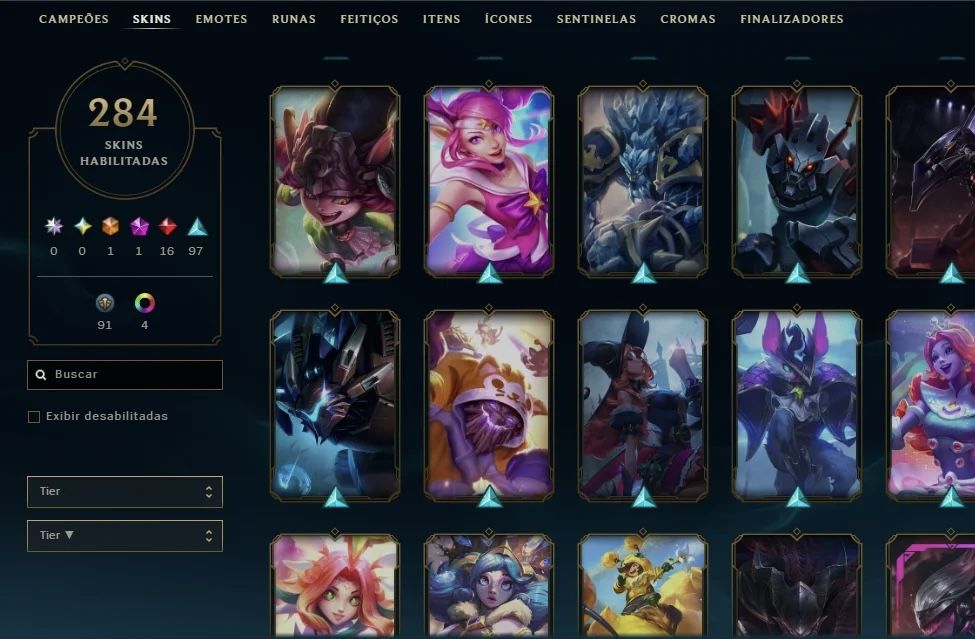 CONTA LOL PC COM 284 SKINS