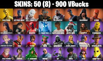Conta Fortnite com Gold Midas | Optimus Prime | Snap | Malik e 50 Skins