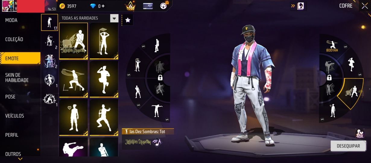 CONTA FREE FIRE 8 ANOS + ID DE 8 DÍGITOS!