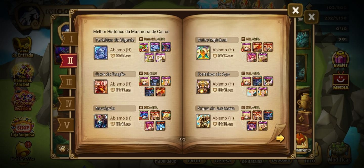 Summoners war server - 4LD 5* Gandalf de luz, Julianne, Seimei e Hanwul