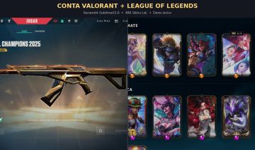 CONTA VALORANT/LEAGUE OF LEGENDS - UNICO DONO - Muitas SKINS.