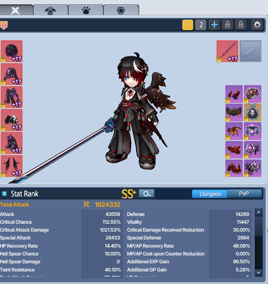 Conta EndGame GrandChase Classic C-Lvl 635 | Média da conta 1KK+