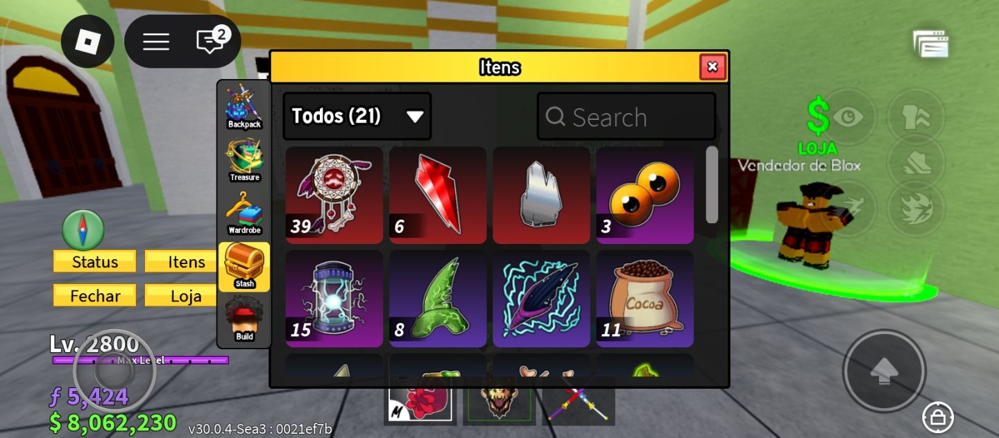 Conta blox fruits muito boa com desconto