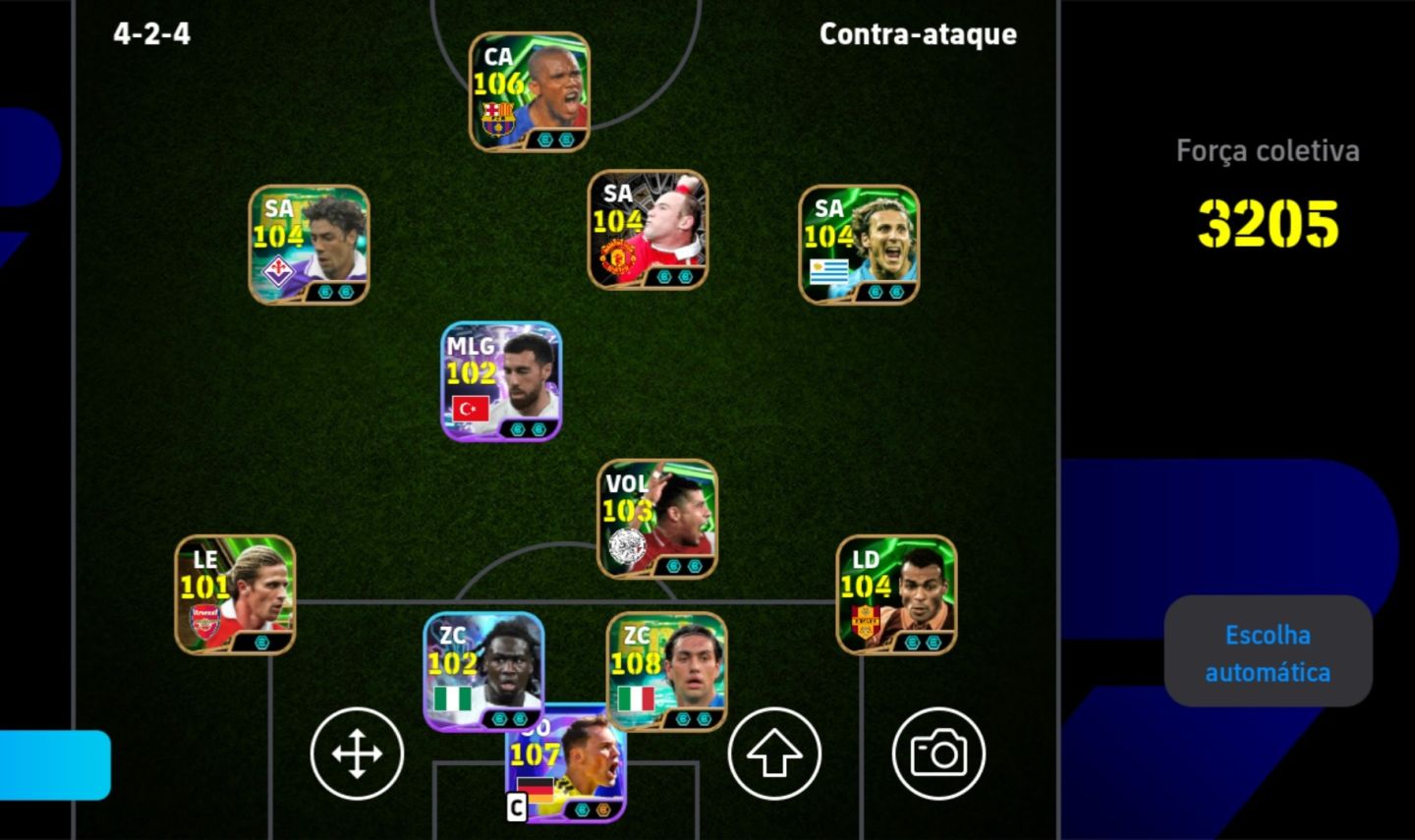 Conta efootball mobile com varios jogadores lendário,show time somente konami id