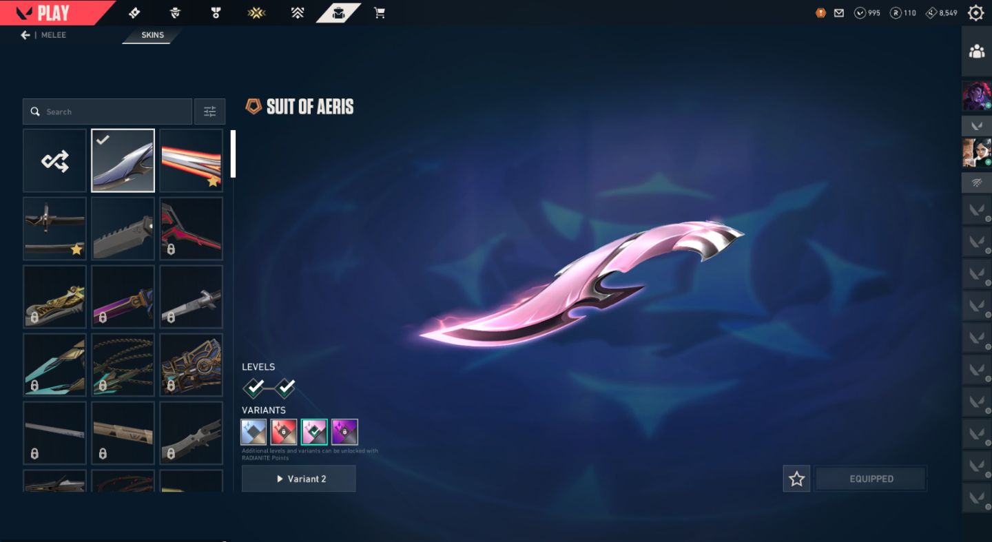 Conta de Valorant com bundles Ayakashi e Aeris