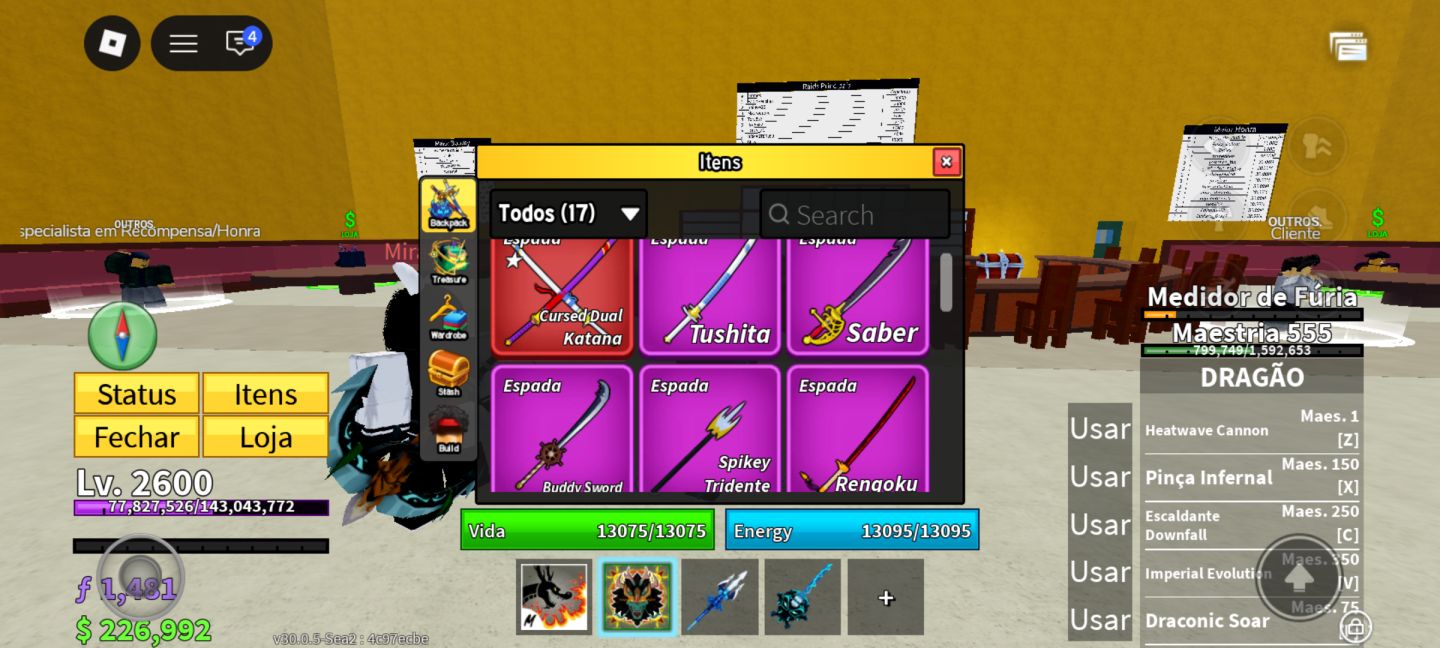 CONTA DE ROBLOX MUITO BOA DIVERSAS COISAS FOCADA EM AOTR E OUTROS
