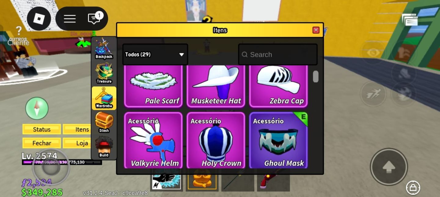 Conta Blox Fruits - Buddha e Rocket PERMANENTE+ Skins de Robux